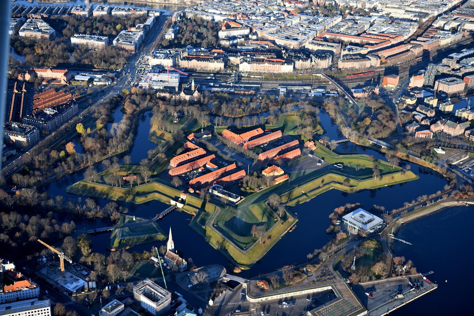 Kastellet set fra luften