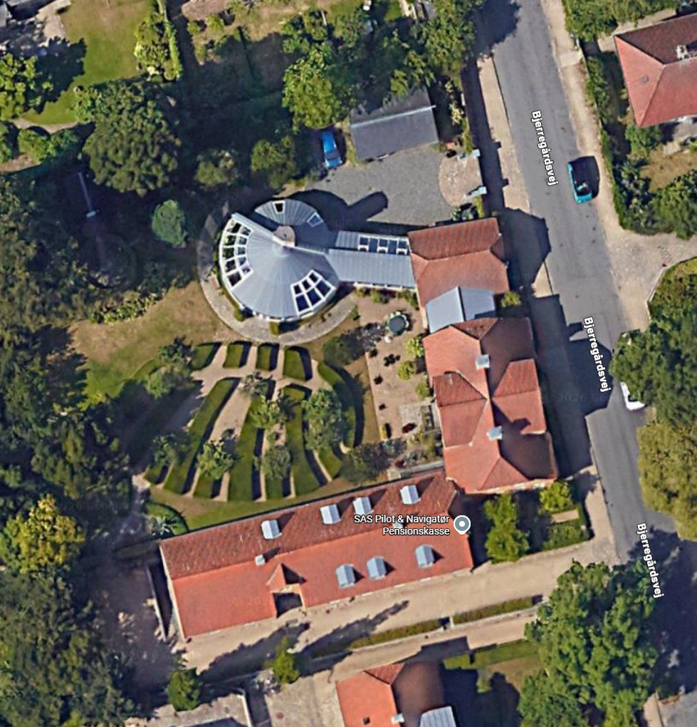 Satellitkort af villaen